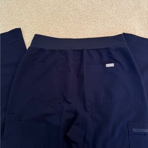 Navy figs Zamora straight leg scrub pants